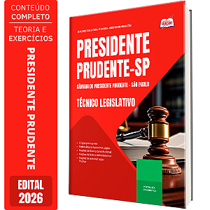 Apostila Câmara de Presidente Prudente SP 2026 - Técnico Legislativo