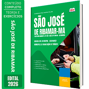 Apostila Prefeitura de São José de Ribamar MA 2026 GCM - Segurança Municipal De Fiscalização De Trânsito