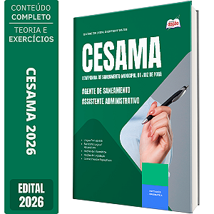 Apostila CESAMA de Juiz de Fora MG 2026 Agente de Saneamento - Assistente Administrativo