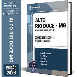 Apostila Prefeitura de Alto Rio Doce MG 2026  - Conhecimentos Comuns a todos os Cargos