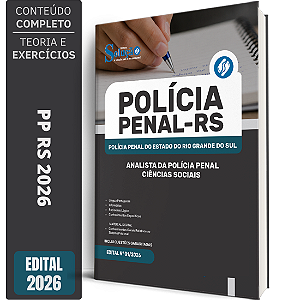 Apostila PP RS 2026 - Analista de Polícia Penal - Ciências Sociais