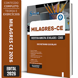 Apostila Prefeitura de Milagres CE 2026 - Secretário Escolar