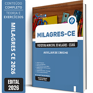 Apostila Prefeitura de Milagres CE 2026 - Auxiliar de Creche