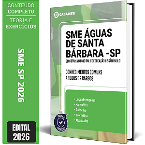 Apostila SME Águas de Santa Bárbara SP 2026 - Conhecimentos Comuns a todos os Cargos