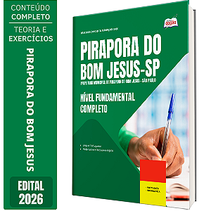 Apostila Prefeitura de Pirapora do Bom Jesus SP 2026 - Nível Fundamental Completo