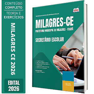 Apostila Prefeitura de Milagres CE 2026 - Secretário Escolar