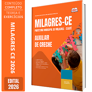 Apostila Prefeitura de Milagres CE 2026 - Auxiliar de Creche