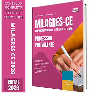 Apostila Prefeitura de Milagres CE 2026 - Professor Polivalente