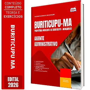 Apostila Prefeitura de Buriticupu MA 2026 - Agente Administrativo