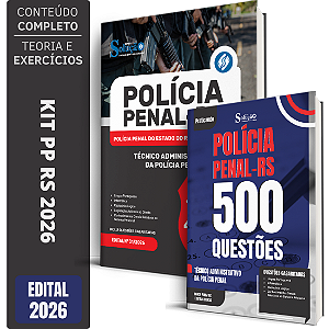 Kit Apostila Polícia Penal RS 2026 - Técnico Administrativo + Questões