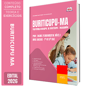 Apostila Prefeitura de Buriticupu MA 2026 - Prof. Ensino Fundamental Nível 1 - Anos Iniciais