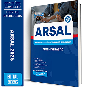 Apostila ARSAL 2026 Analista de Regulação - Administração