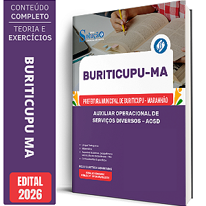 Apostila Prefeitura de Buriticupu MA 2026 - Auxiliar Operacional de Serviços Diversos - AOSD