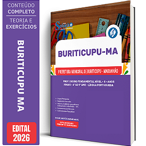 Apostila Prefeitura de Buriticupu MA 2026 Prof. Ens Fund Nível 2 - Anos Finais - Língua Portuguesa