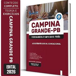 Apostila Prefeitura de Campina Grande PB 2026 - Assistente Social Educacional