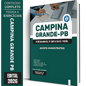 Apostila Prefeitura de Campina Grande PB 2026 - Agente Administrativo