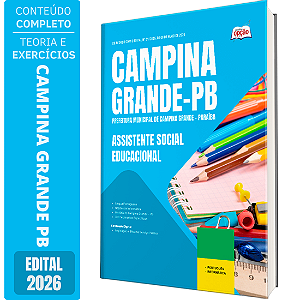 Apostila Prefeitura de Campina Grande PB 2026 - Assistente Social Educacional