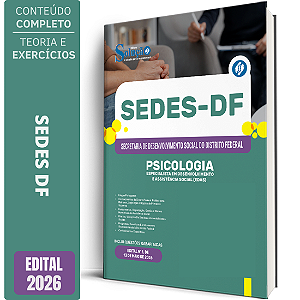 Apostila SEDES DF 2026 Especialista em Desenvolvimento e Assistência Social (EDAS) - Psicologia