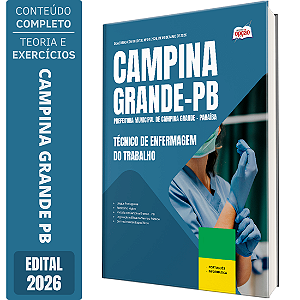 Apostila Prefeitura de Campina Grande PB 2026 - Técnico de Enfermagem do Trabalho