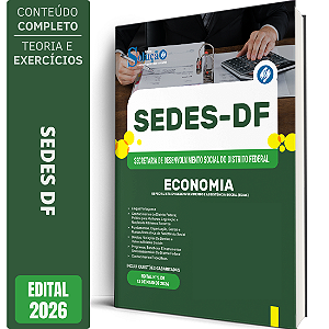 Apostila SEDES DF 2026 Especialista em Desenvolvimento e Assistência Social (EDAS) - Economia
