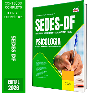 Apostila SEDES DF 2026 Especialista em Desenvolvimento e Assistência Social (EDAS) - Psicologia