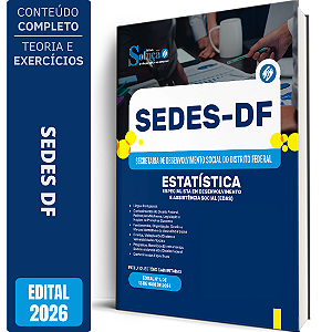 Apostila SEDES DF 2026 Especialista em Desenvolvimento e Assistência Social (EDAS) - Estatística