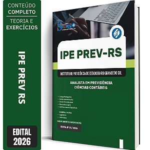 Apostila IPE Prev RS 2026 Analista em Previdência - Ciências Contábeis