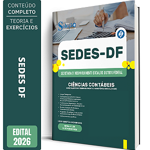 Apostila SEDES DF 2026 Especialista em Desenvolvimento e Assistência Social (EDAS) - Ciências Contábeis