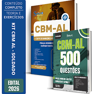 Kit Apostila CBM AL 2026 - Praça Bombeiro Militar Combatente + Questões