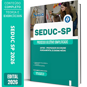 Apostila SEDUC SP 2026 Professor Fundamental e Médio - ARTES