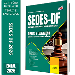 Apostila SEDES DF 2026 Especialista - Direito e Legislação
