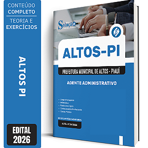 Apostila Prefeitura de Altos PI 2026 - Agente Administrativo
