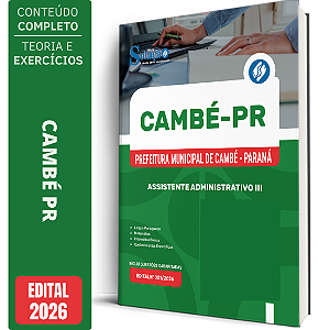 Apostila Prefeitura de Cambé PR 2026 - Assistente Administrativo 3