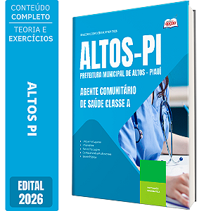 Apostila Prefeitura de Altos PI 2026 - Agente Comunitário de Saúde Classe A