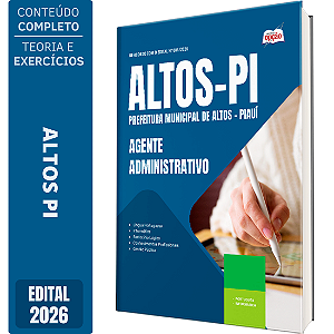 Apostila Prefeitura de Altos PI 2026 - Agente Administrativo