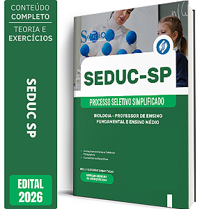 Apostila SEDUC SP 2026 Professor de Ensino Fundamental e Ensino Médio - Biologia