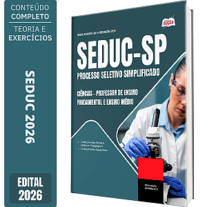 Apostila SEDUC SP 2026 Professor de Ensino Fundamental e Ensino Médio - Ciências