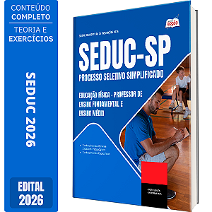 Apostila SEDUC SP 2026 Professor de Ensino Fundamental e Ensino Médio - Educação Física