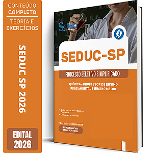 Apostila SEDUC SP 2026 Professor de Ensino Fundamental e Ensino Médio - Química