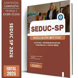 Apostila SEDUC SP 2026 Professor de Ensino Fundamental e Ensino Médio - Filosofia