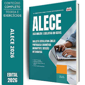 Apostila ALECE 2026 Analista Legislativo Língua Portuguesa - Gramática Normativa e Revisão Ortográfica