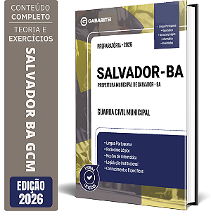 Apostila Prefeitura de Salvador BA 2026 GCM - Guarda Civil Municipal