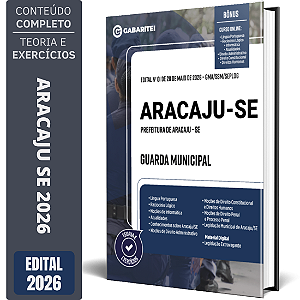 Apostila Prefeitura de Aracaju SE 2026 GCM - Guarda Municipal
