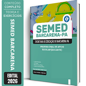 Apostila SEMED Barcarena PA 2026 - Profissional de Apoio Escolar (Docente)