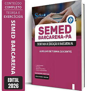 Apostila SEMED Barcarena PA 2026 - Auxiliar de Turma (Docente)