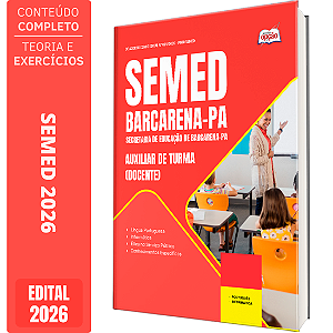 Apostila SEMED Barcarena PA 2026 - Auxiliar de Turma (Docente)