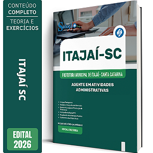 Apostila Prefeitura de Itajaí SC 2026 - Agente em Atividades Administrativas