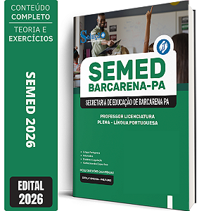 Apostila SEMED Barcarena PA 2026 Professor Licenciatura Plena - Língua Portuguesa