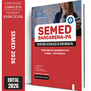 Apostila SEMED Barcarena PA 2026 Professor Licenciatura Plena - Geografia