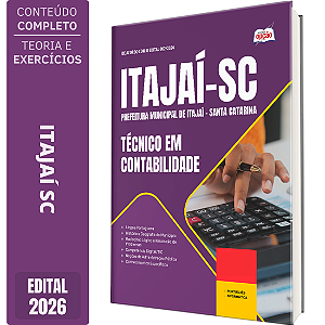 Apostila Prefeitura de Itajaí SC 2026 - Técnico em Contabilidade